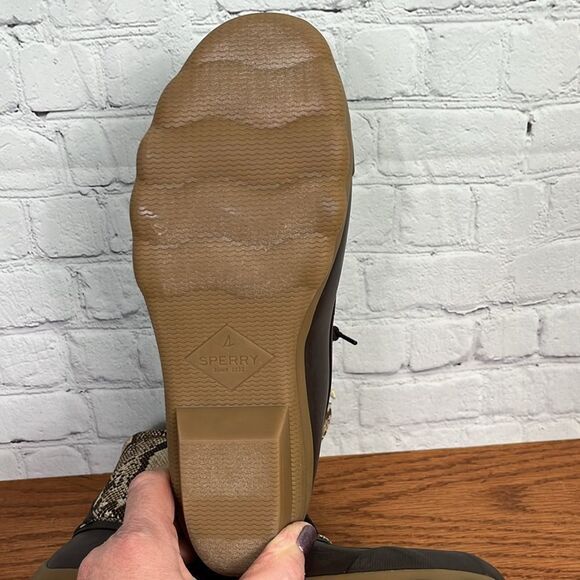 NWOB SPERRY Saltwater Snake Print Textile Duck Boots Waterproof Rain Snow Winter - Picture 7 of 7